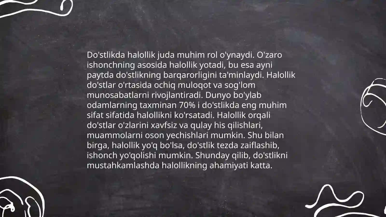 Doʻstlik va halolik 4