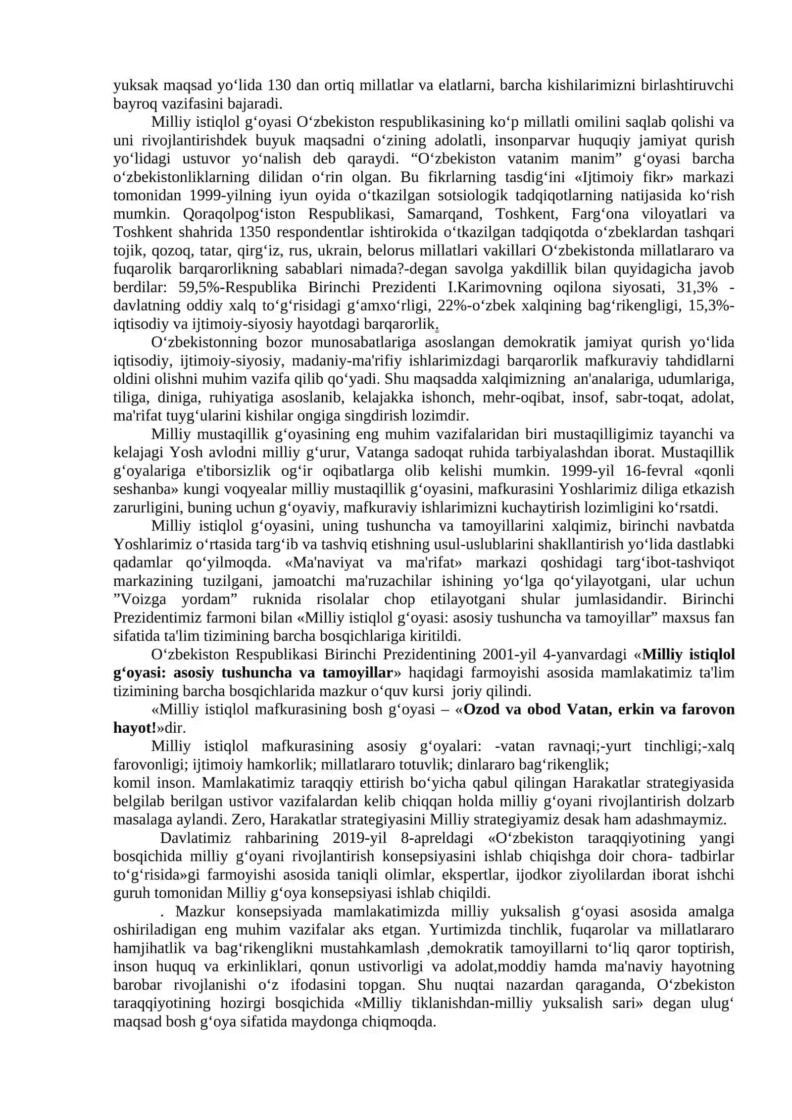 Mustaqillik yillarida O‘zbekistondagi ma'naviy va madaniy taraqqiyot 4