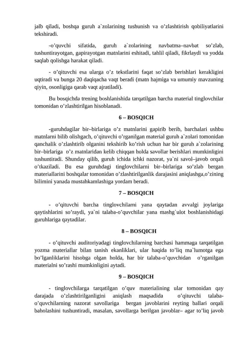 Boshlang`ich sinf o`quvchilarida texnologiya fanini o`qitishda innovation texnologiyalardan foydalanish (1-4- sinflar) 4