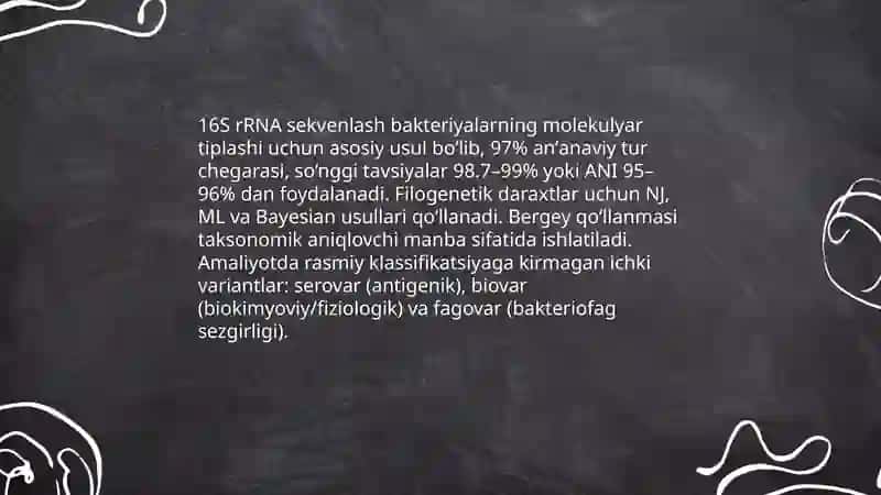 Bakteriyalarni klassifikatsiyasi,toksonomiyasi va nomenklaturasi 4