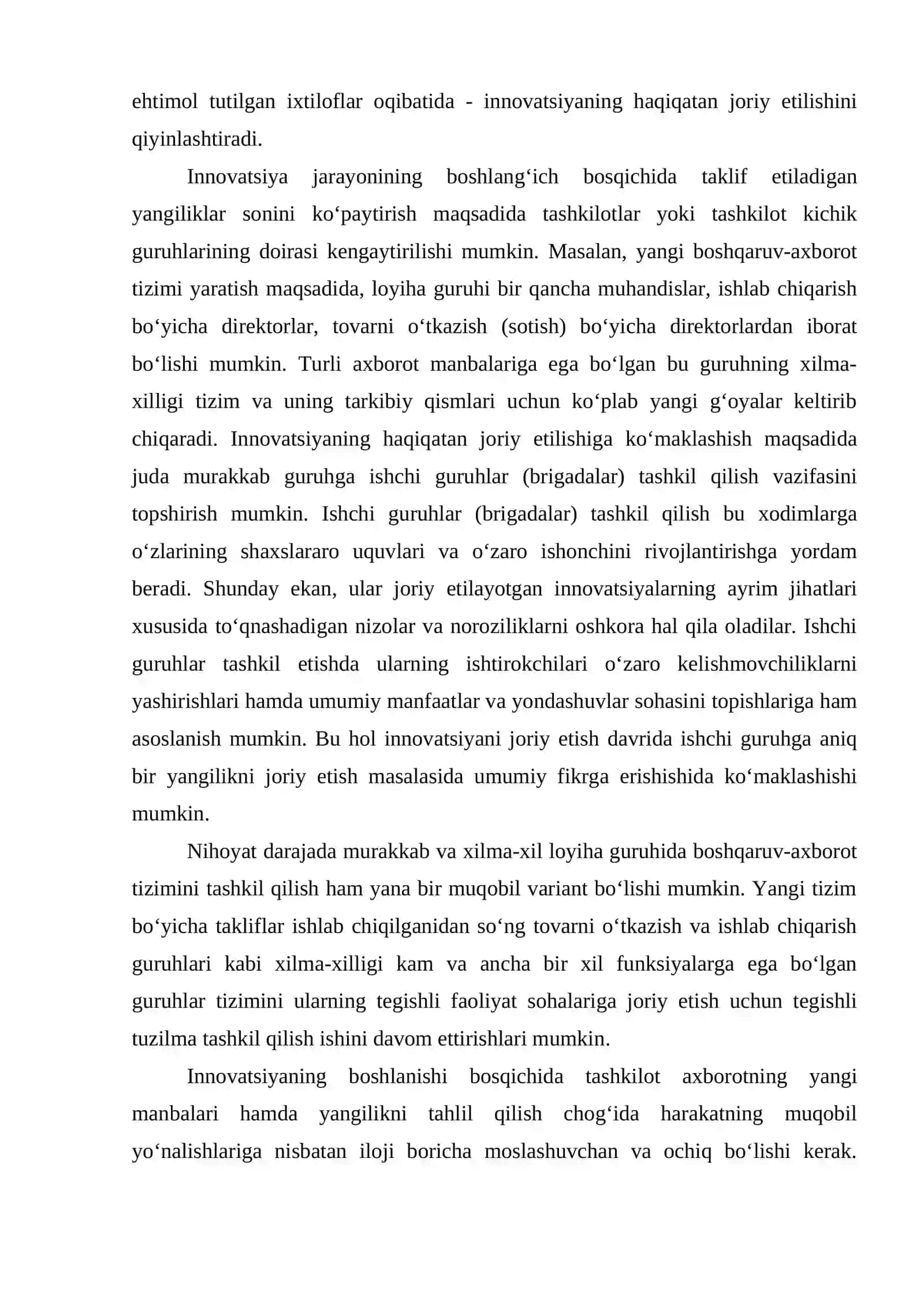 Innovatsion faoliyatning tadbirkorlik obyekti sifatidagi ahamiyati 4