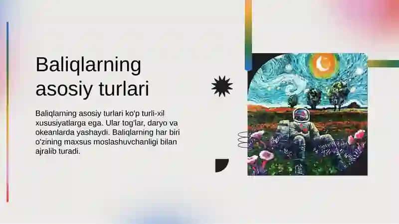 Hayvonot olamining xilma-xilligi va avlod. Baliqlar. Sudralib yuruvchilar. Qushlar. Sut emizuvchilar sinfi 4