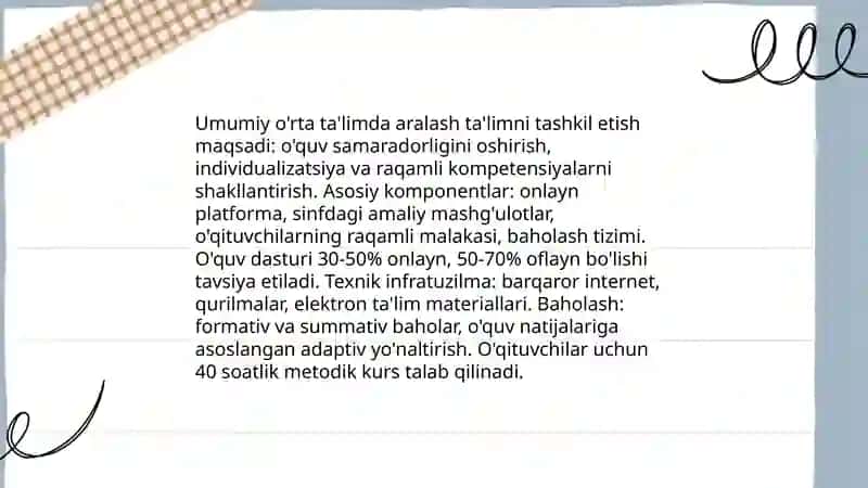 Maktabgacha, Umumiy O'rta, Professional Ta'limda O'qitish Jarayonlarini Zamonaviy Tashkil Etish 4