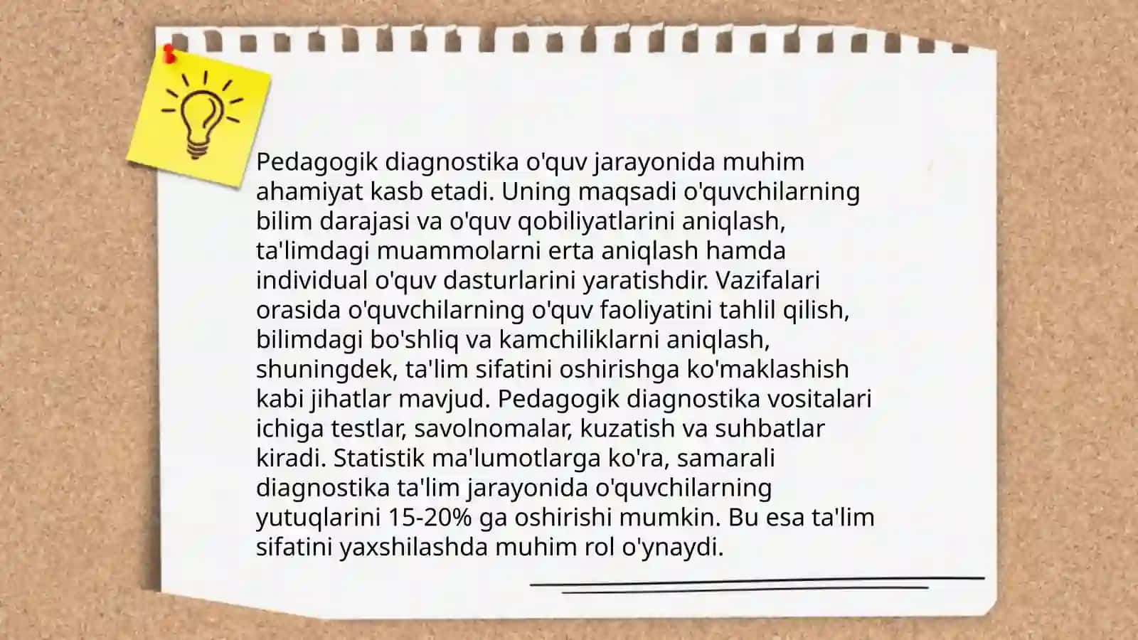 Davolash pedagogikasi. Pedagogik diagnostika 4