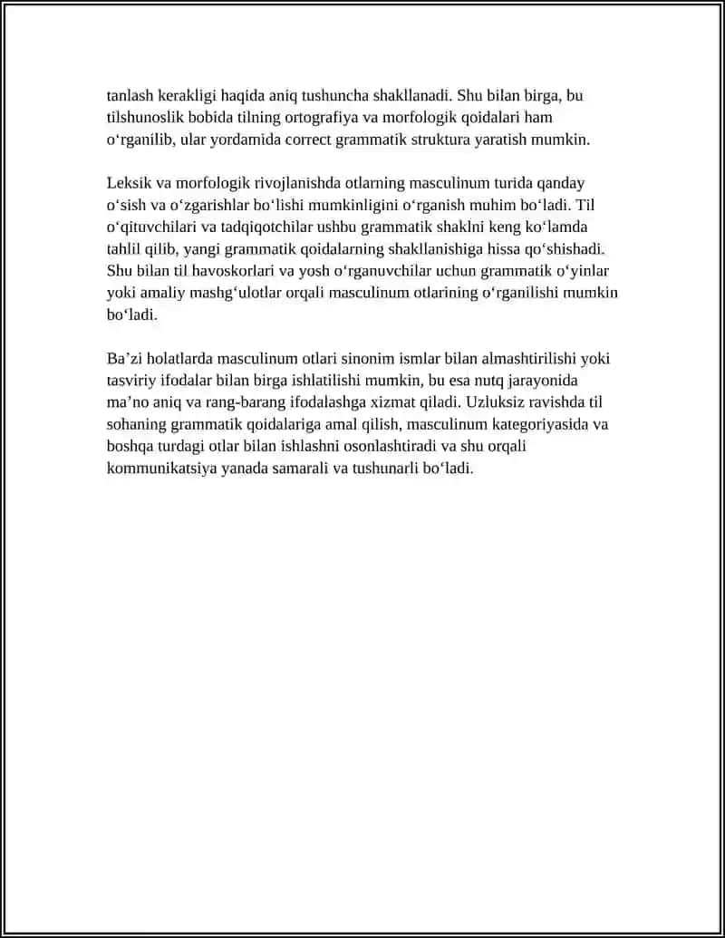 OTLARINING 3-TURLNISHI.MASCULINUM.LUGʻAT SHAKIL SUZ UZAGʻ 4