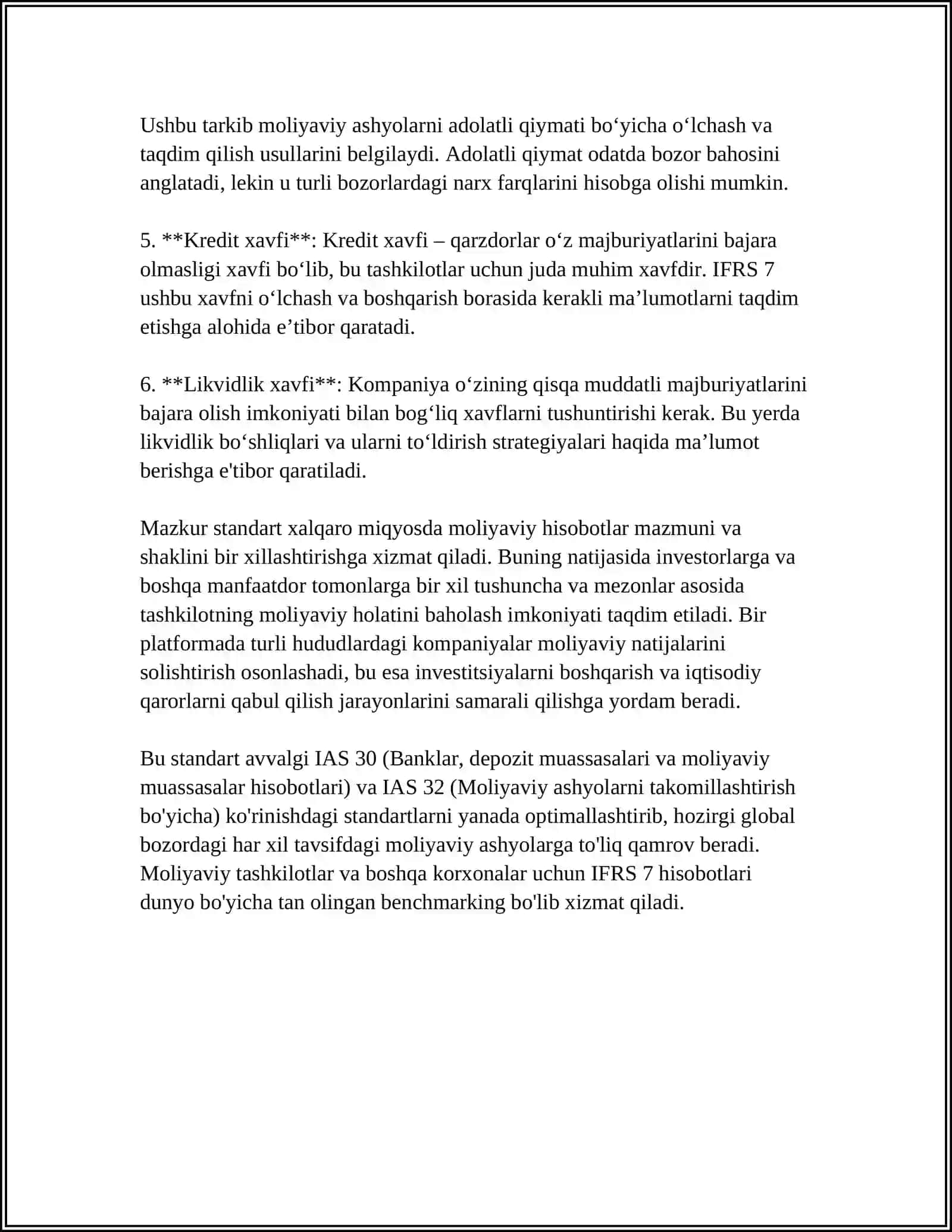 IFRS- 07. MOLIYAVIY INSTRMENTLAR.MALUMOTLARINI YORITIB BERISH 4