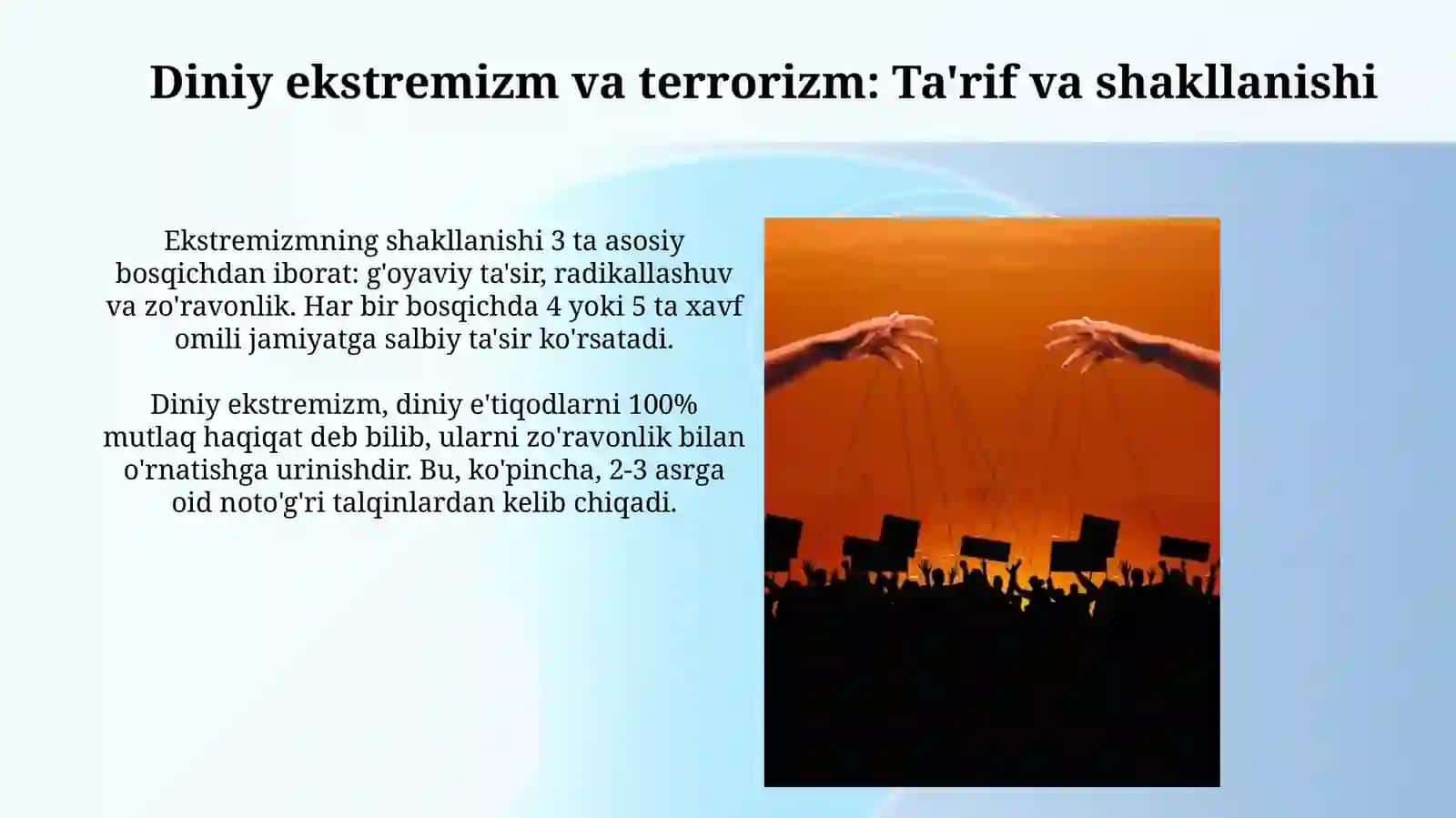 Diniy ekstremizm va terrorizm: tahdidning mohiyati 4