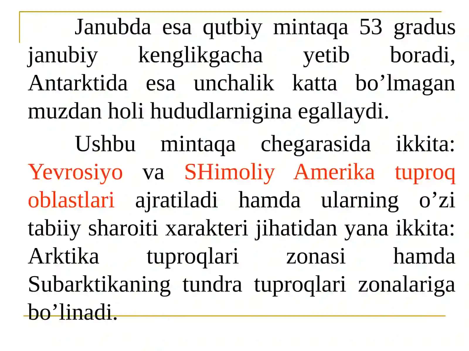 Qutbiy mintaqa tuproqlari (Arktika, tundra va o’rmon tundra) 4