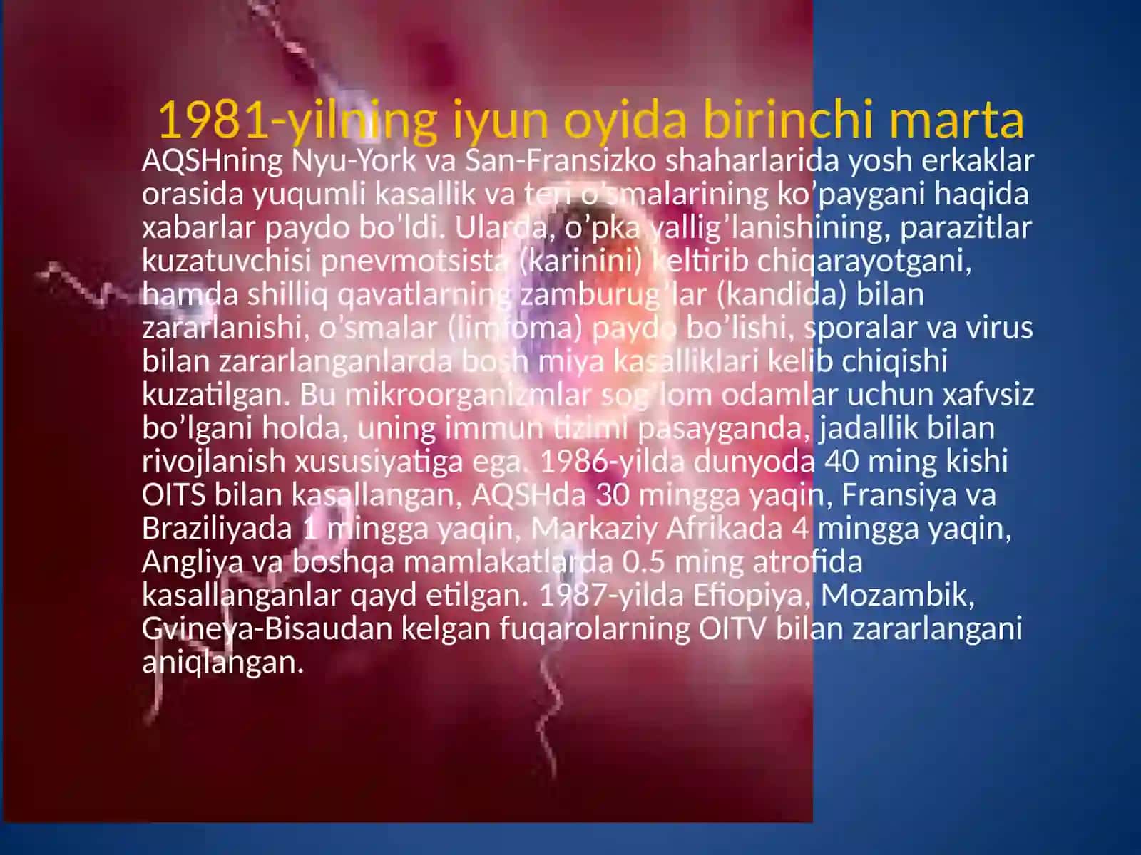 Bolalarda OITS kasalligining kechish xususiyatlari 4