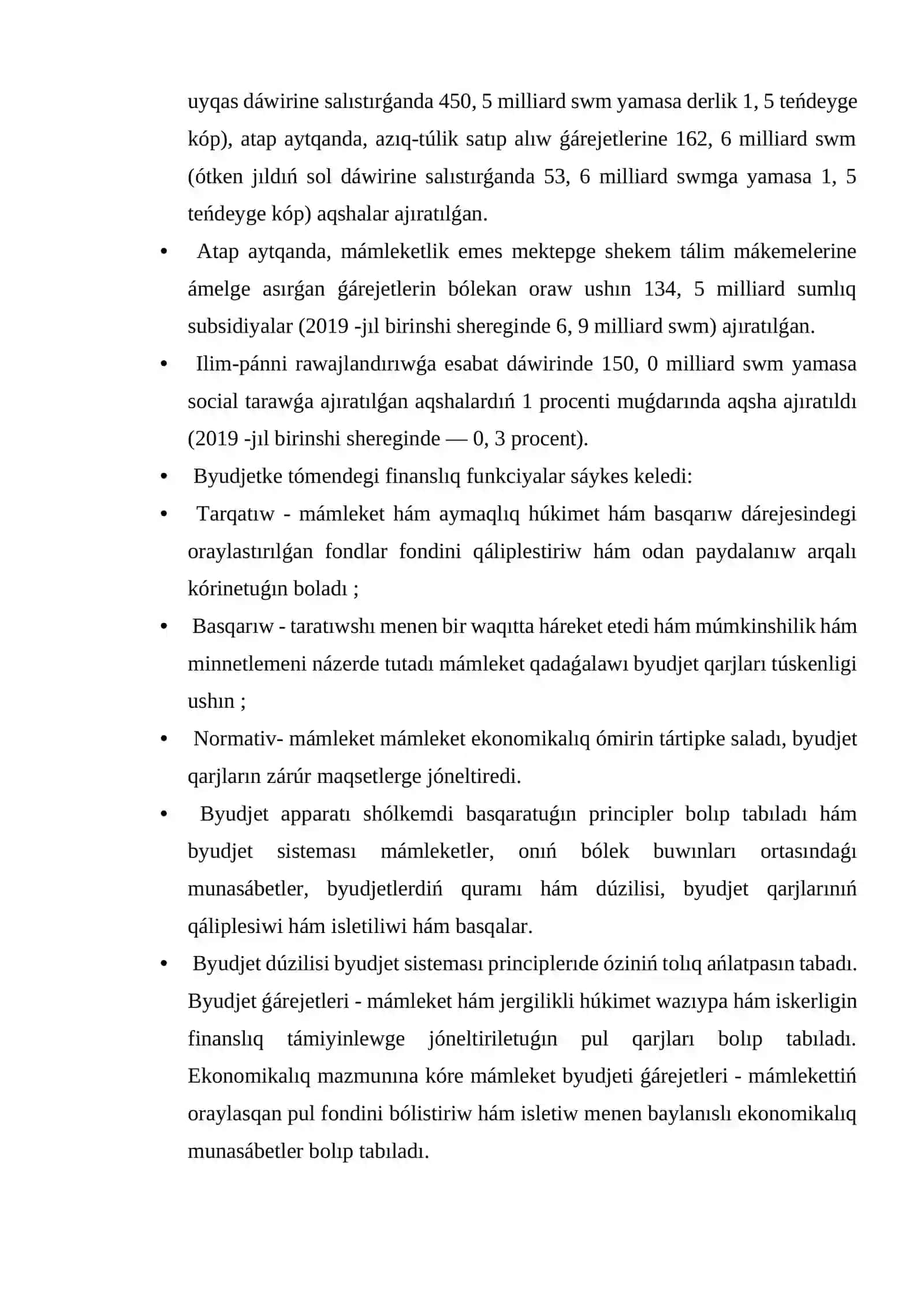 O’zbekstan Respublikasi ma’mleket byudjetlerinin’ da’ramatlari ha’m qa’rejetleri 4