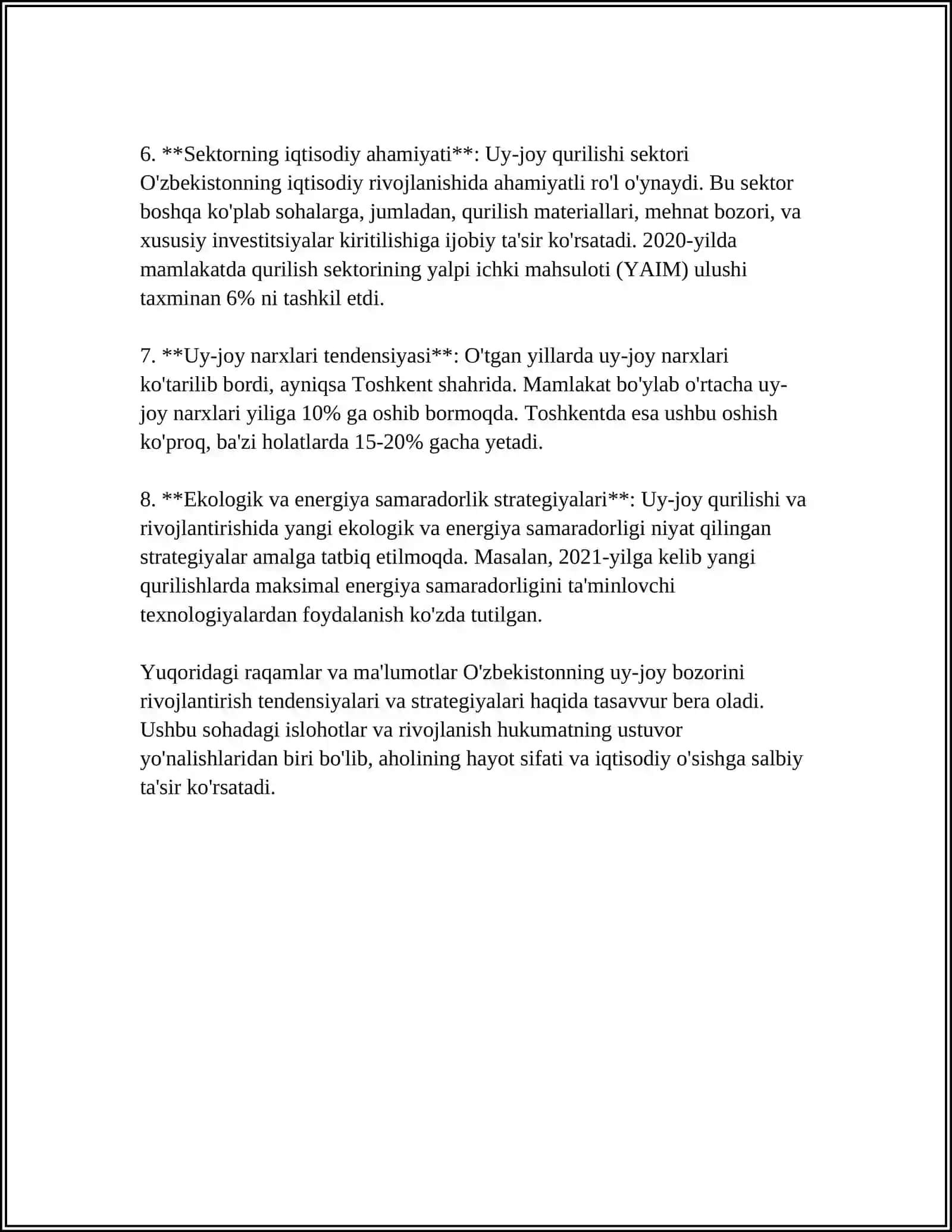 UY JOY SOHASIDAGI KORXONALARNI STRATEGIK BOSHQARISH 4