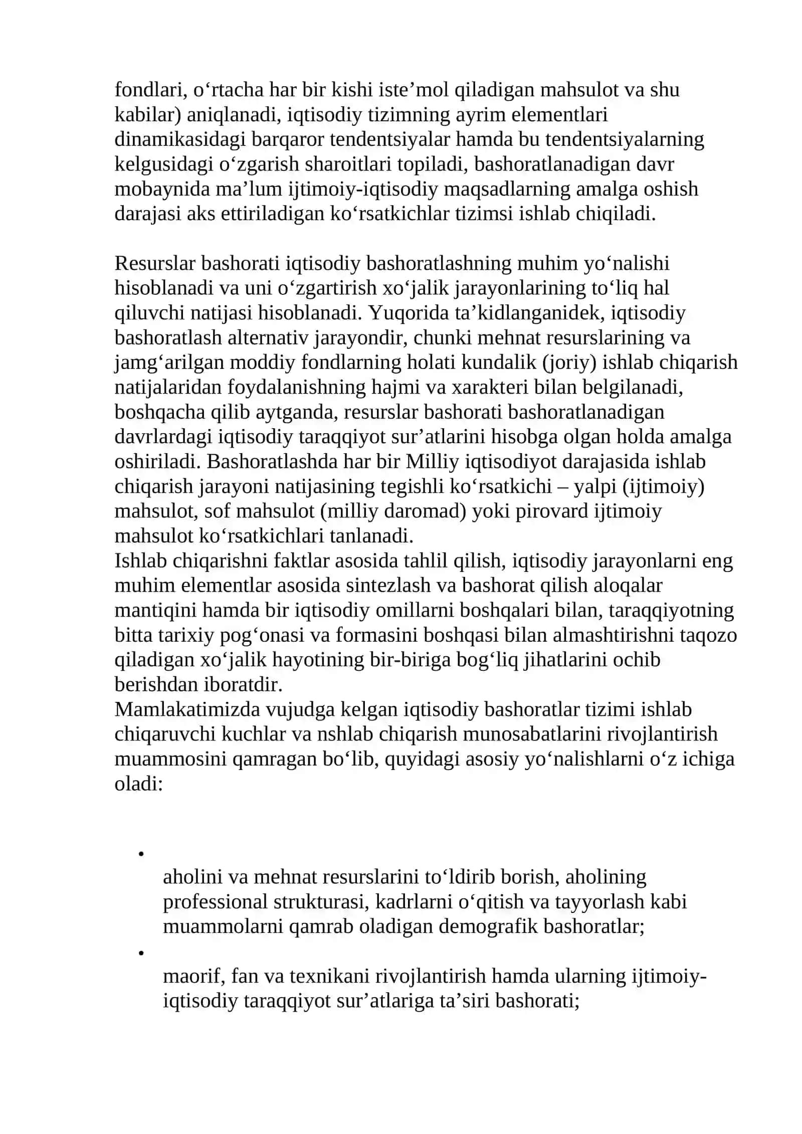 Bashoratlash usullari 4