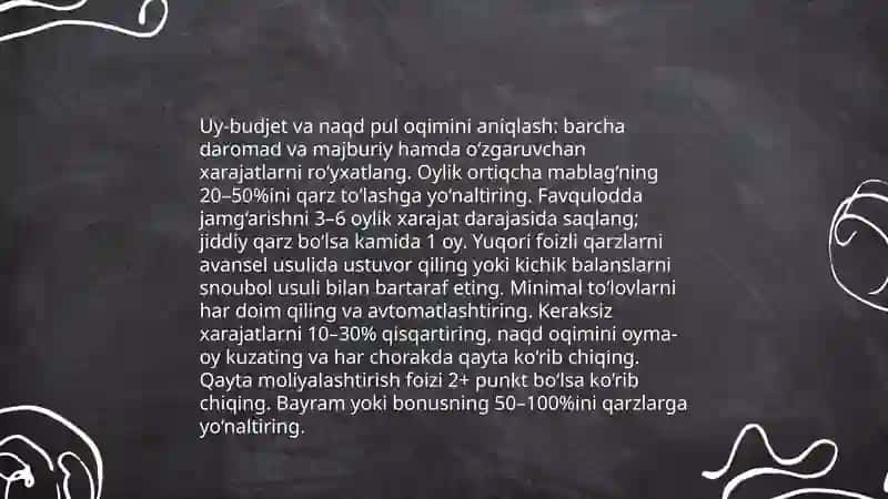 Moliyaviy qarzlarni samarali boshqarish 4