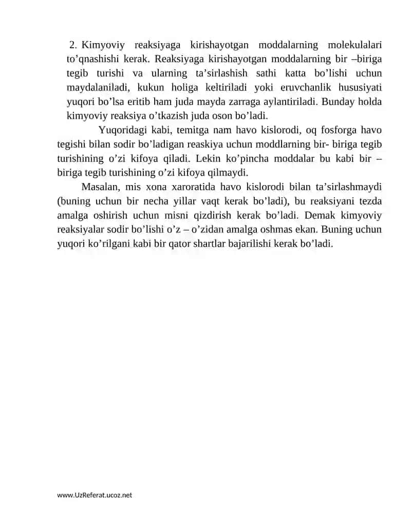 KIMYOVIY REAKSIYALAR VA KIMYOVIY BOG’LANISH TURLARI 4