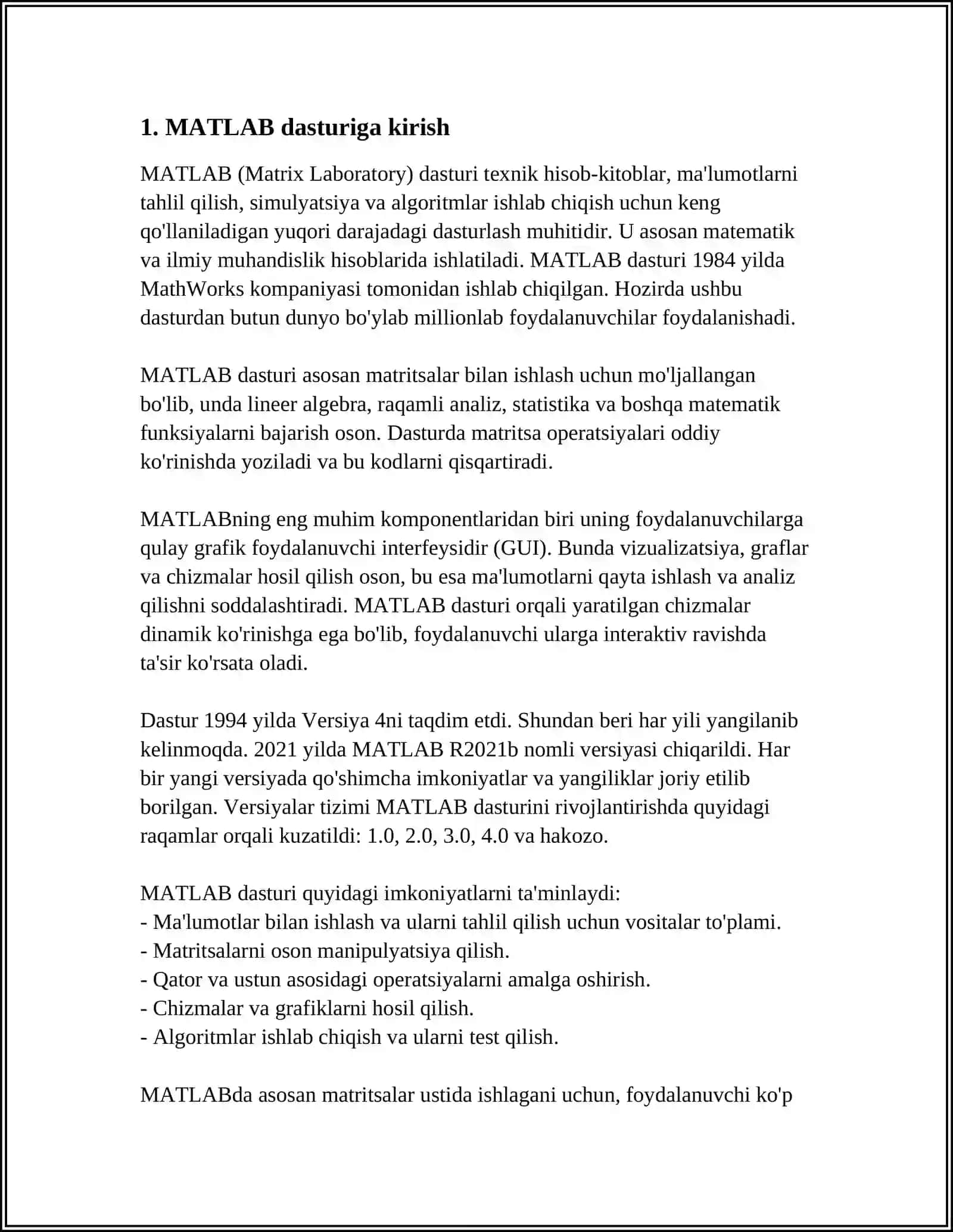 MATLAB DASTURIDA SXEMALAR YIGʻISH 4