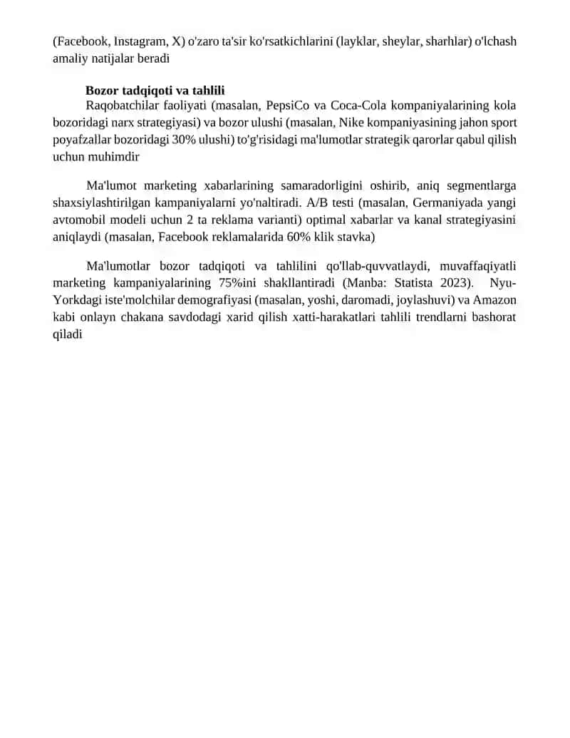 Samaradorlikni Baholash va Tahlil 4