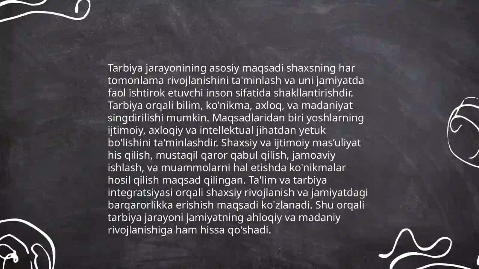 Tarbiya jarayonining mohiyati, mazmuni, tarbiya tamoyillari va metodlari 4