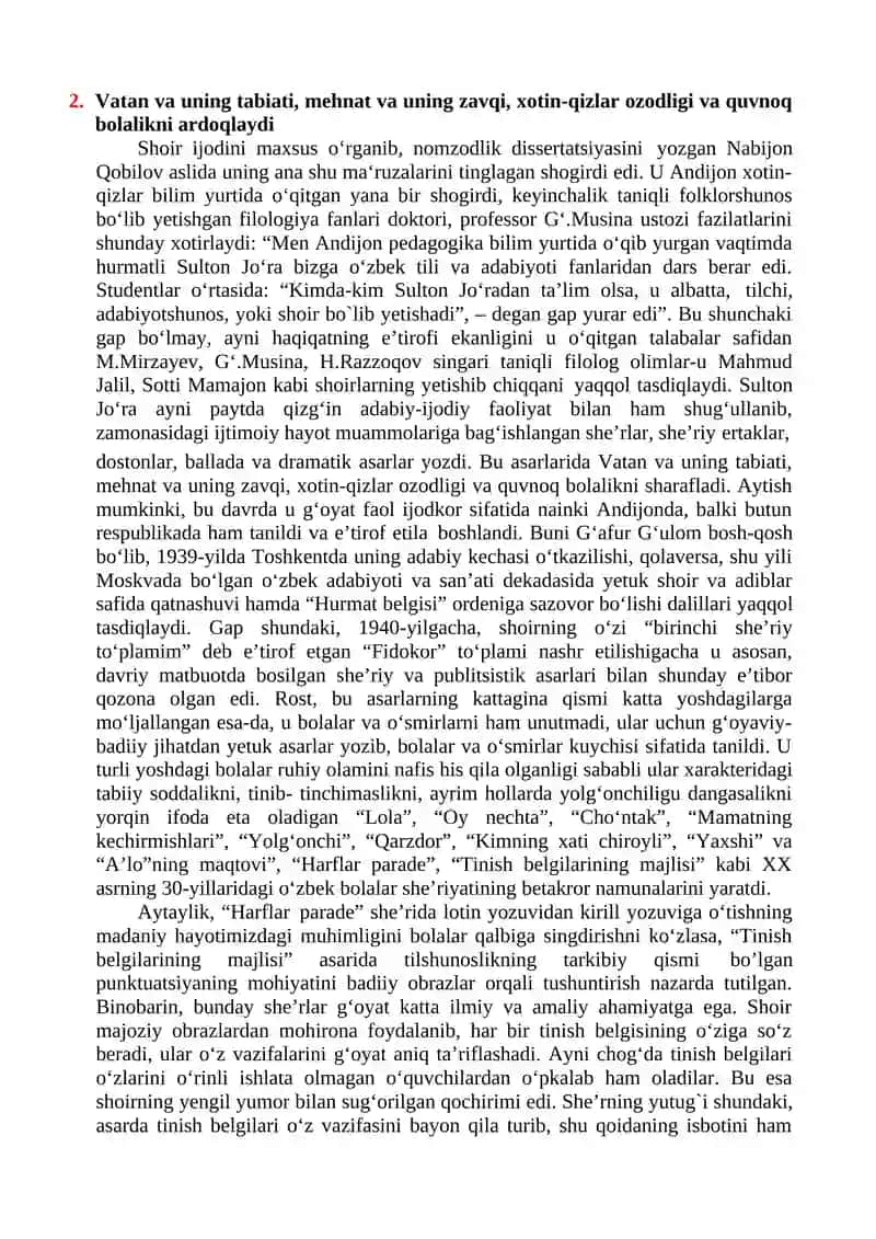 Sulton Jo‘raning vatanparvarlik mavzusida yozilgan asarlari tahlili 4