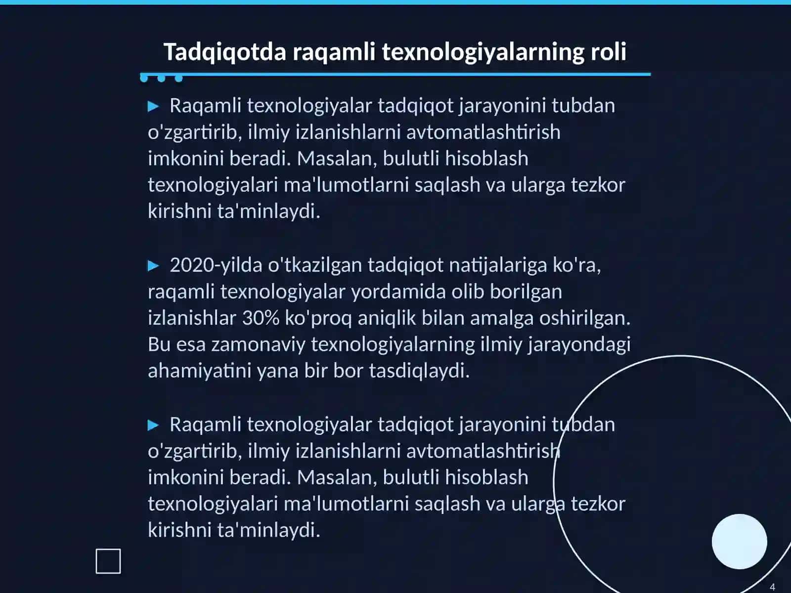 Zamonaviy tadqiqot usullari 4