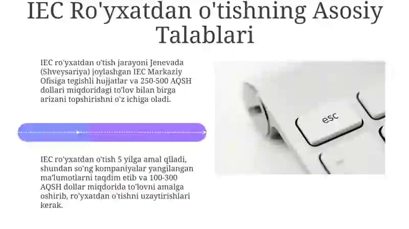 Xalqaro elektro texnika komissiyasi (IES) faoliyati 4