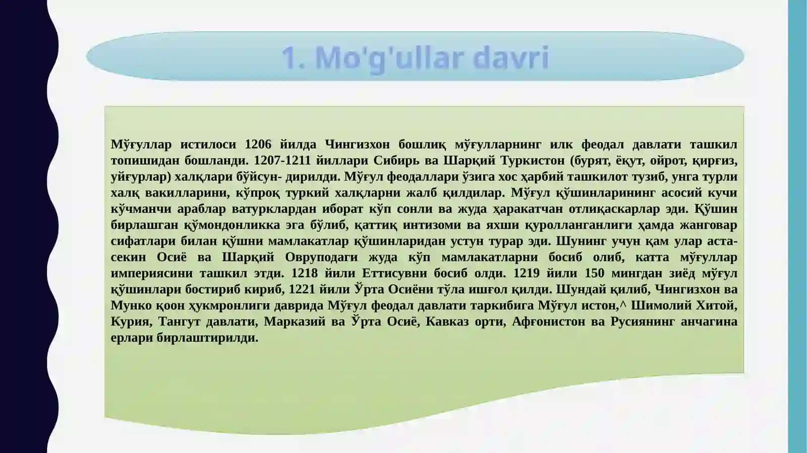 Mo'g'ullar davrida yaratilgan yozma manbalarda tilshunoslik masalalari 4