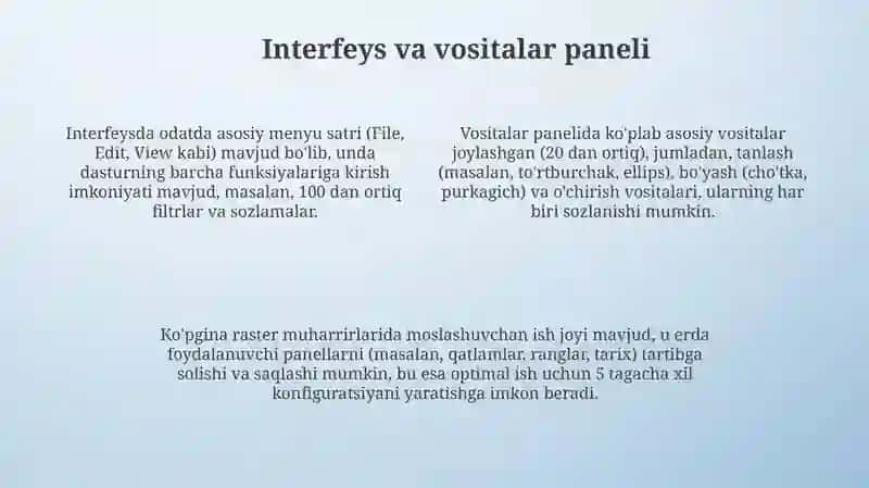 Rastrli grafik muharririda tasvirlar bilan ishlash 4