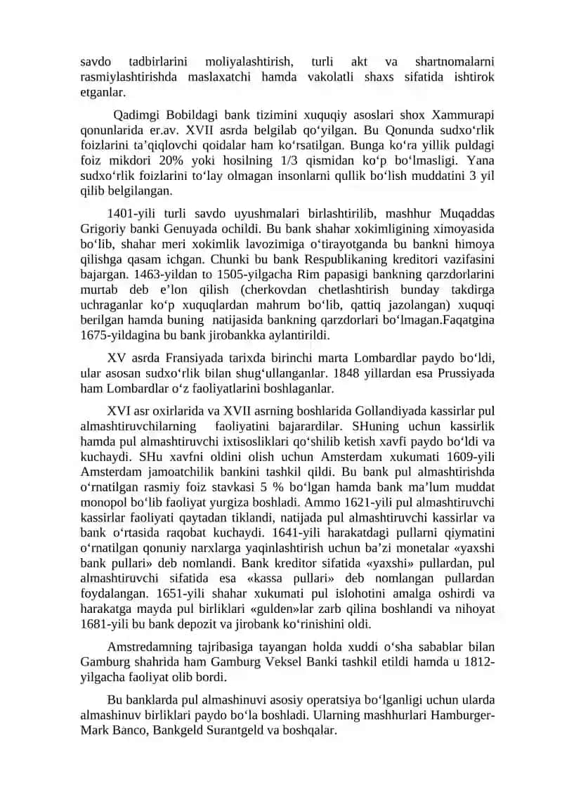 Banklarning kelib chiqishi va bank tizimi 4