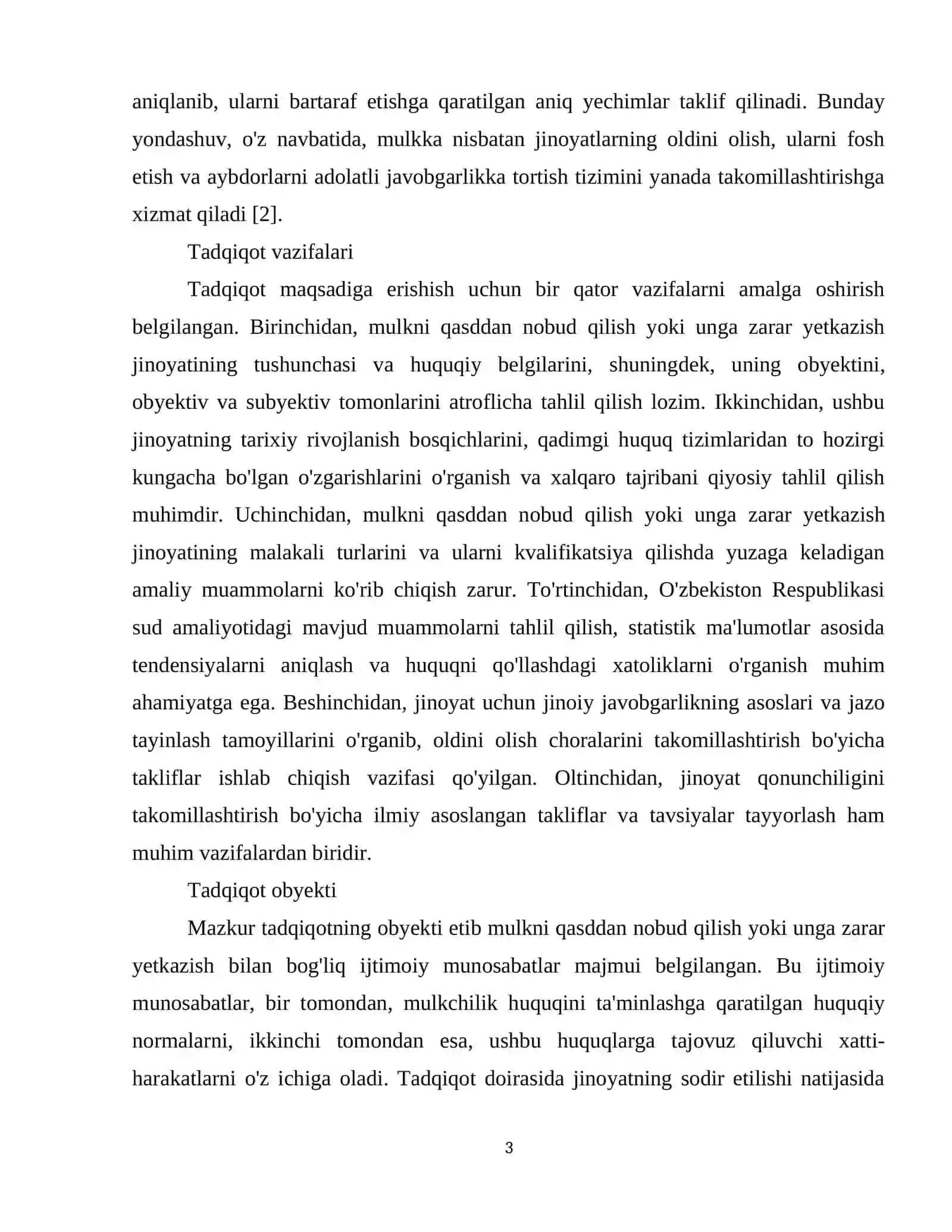 Mulkni qasddan nobud qilish yoki unga zarar yetkazishning jinoiy-huquqiy xususiyatlari 4