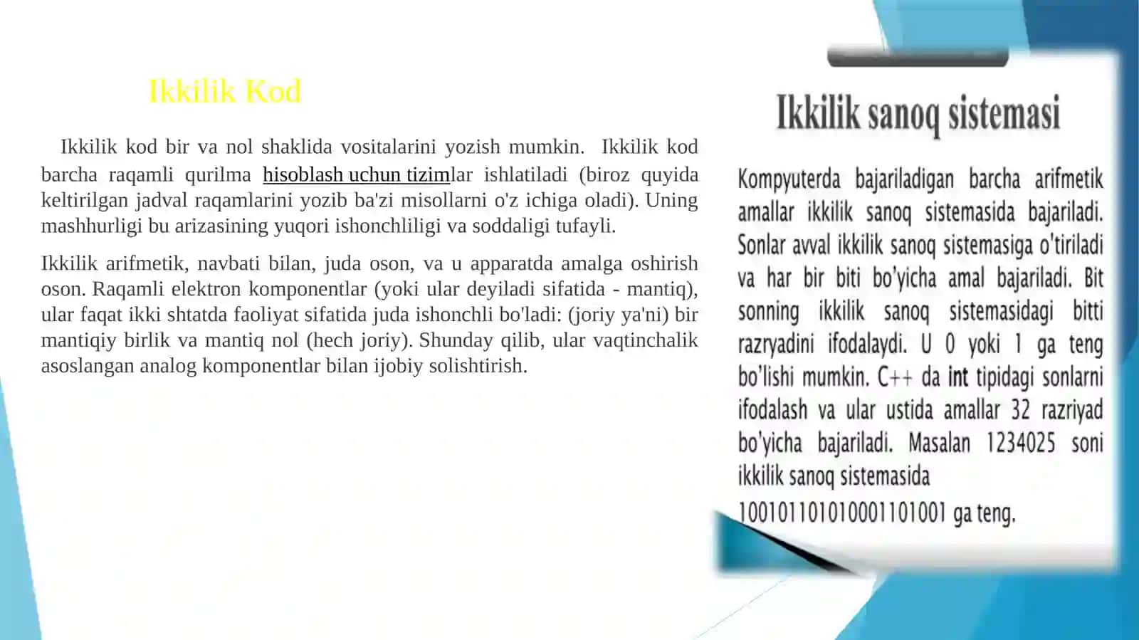 KOMPYUTERNI TASHKIL ETISH ASOSLARI fanidan mustaqil ish 4