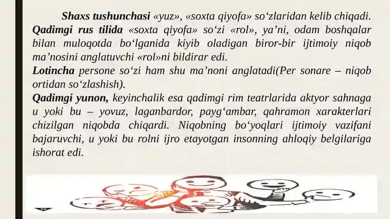 SHAXSNI EVOLYUTSION JIHATDAN RIVOJLANISHI 4