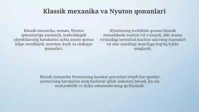 Mexanika fani tarixidan malumot 4