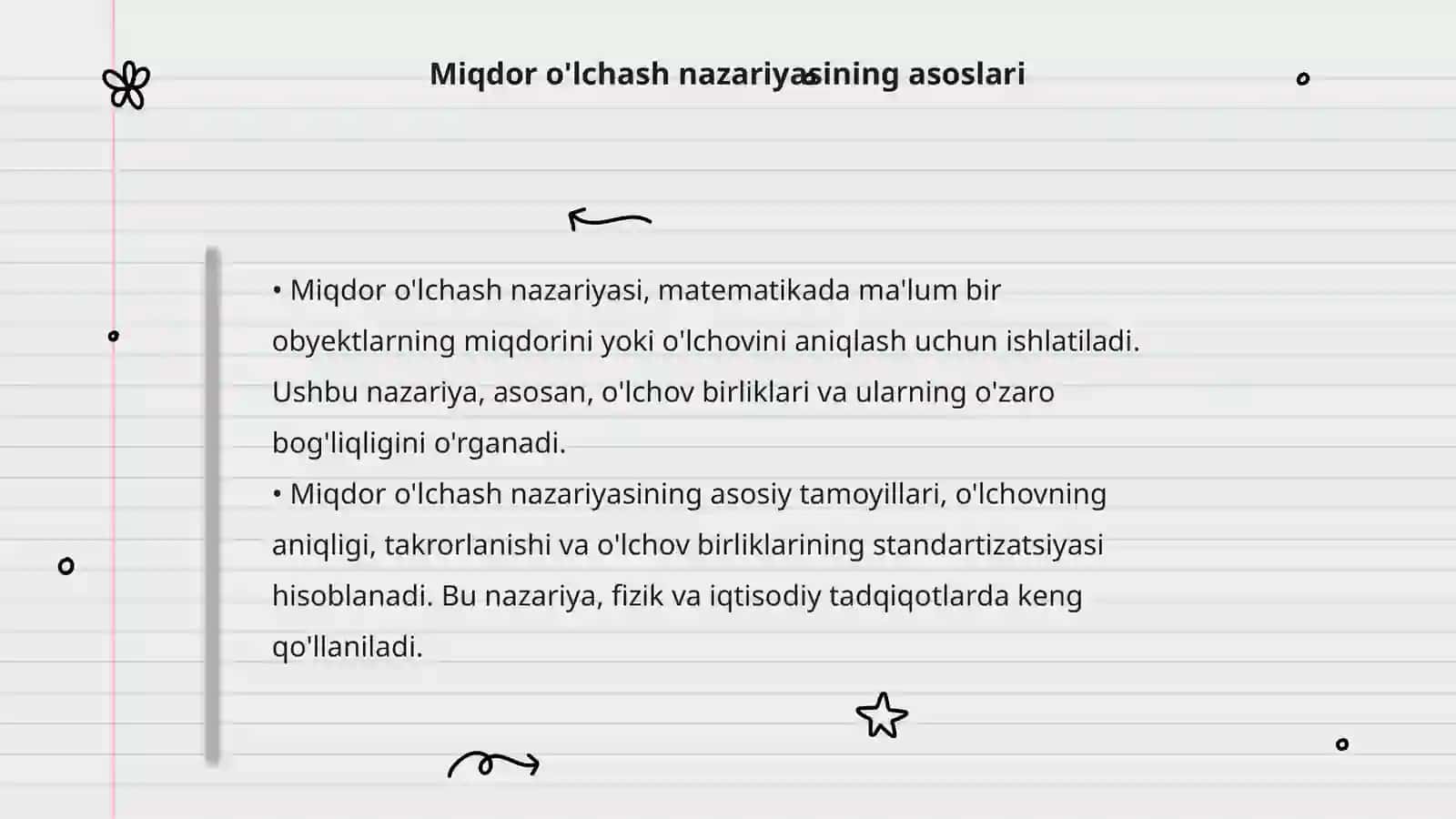 Natural sonlarni miqdorlarini oʻlchash natijasi sifatida qaralishi nazariyasini oʻrganish 4