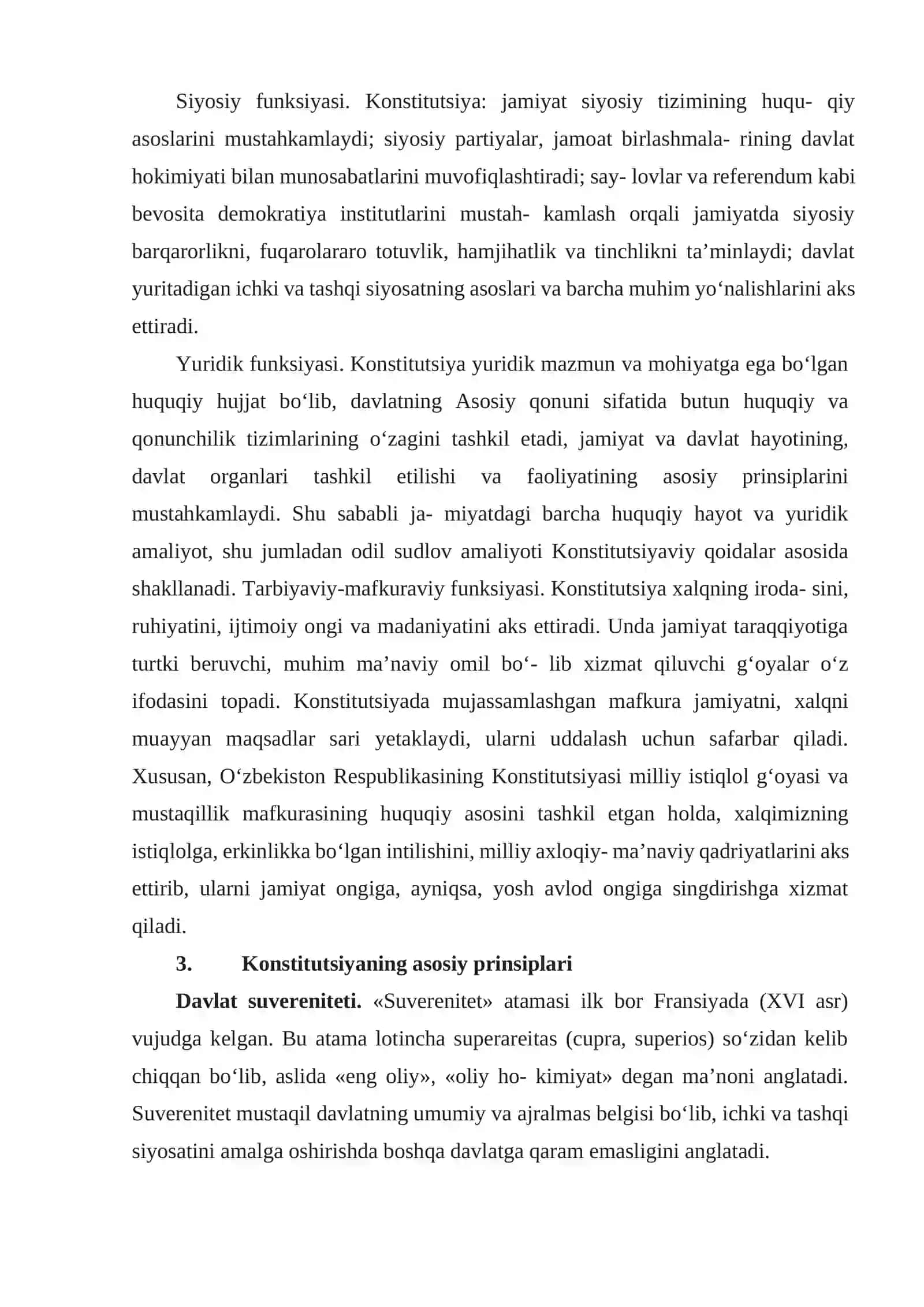 Konstitutsiyada Davlat Suvereniteti, Xalq Hokimiyatchiligi, Konstitutsiya va Qonunning Ustunligiga oid Me’yorlar 4