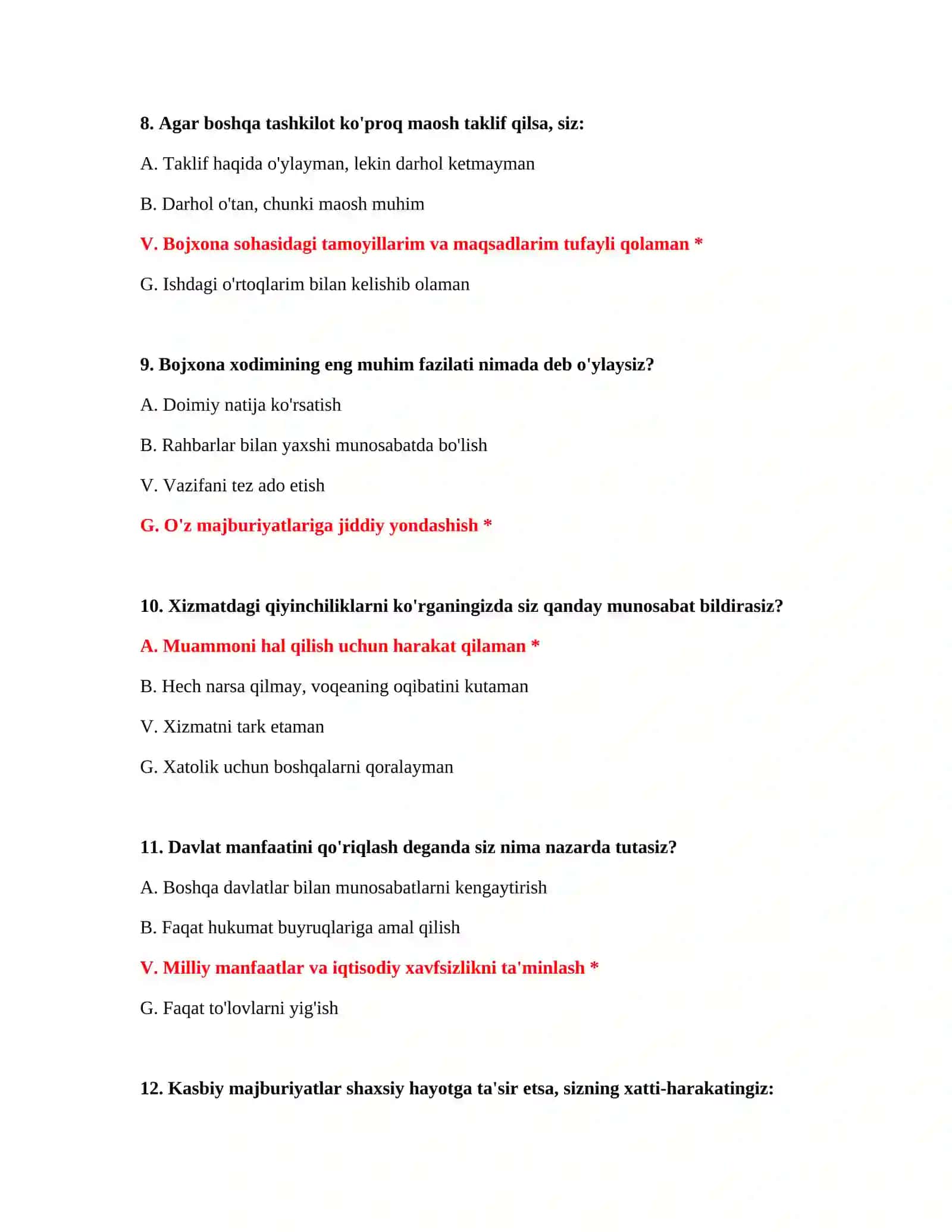 Bojxona akademiyasiga kirish test PDF 4