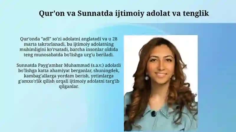 Islomda inson huquqlari himoyasi,ijtimoiy tenglik,adolat 4
