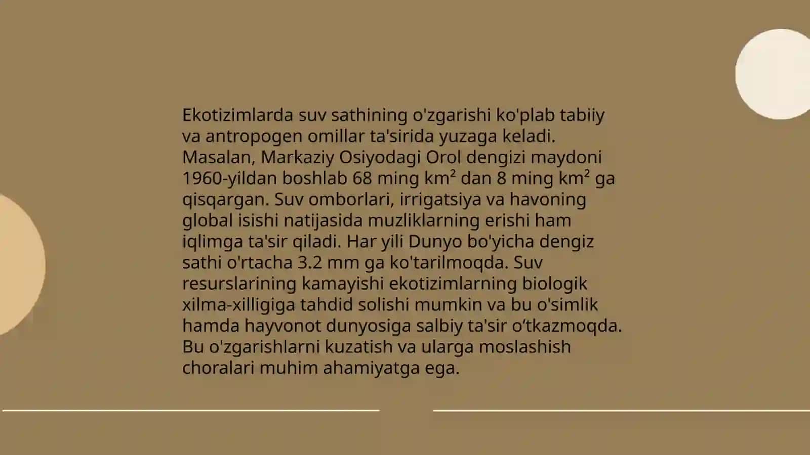 Suv biotseniz va ekologik muvozanat 4