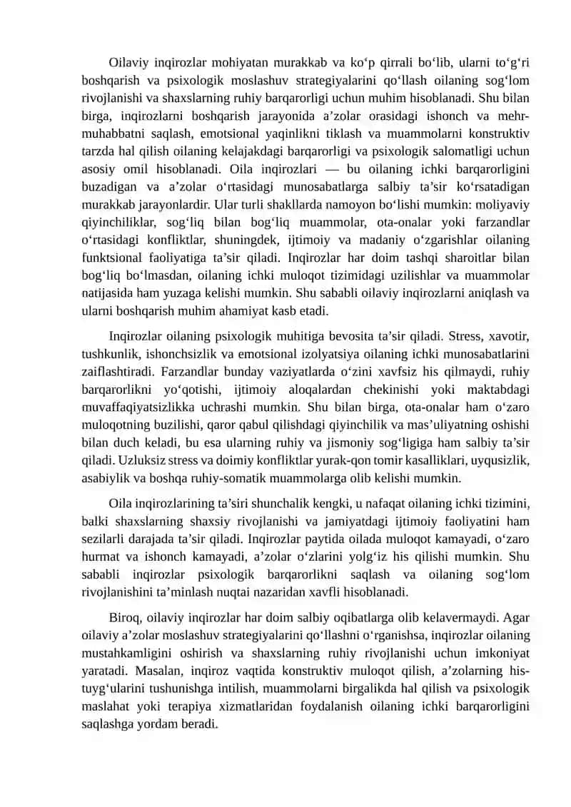 OILA INQIROZLARI VA PSIXOLOGIK MOSLASHUV STRATEGIYALARI 4