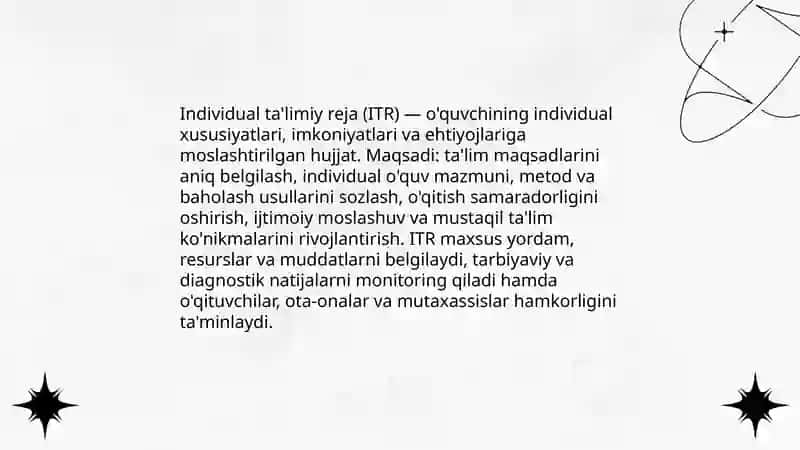 Talimning unversal dizayni va individual talimiy reja 4