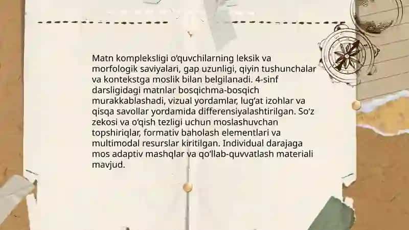 4-sinf O‘qish savodxonligi darsligi tahlili 4