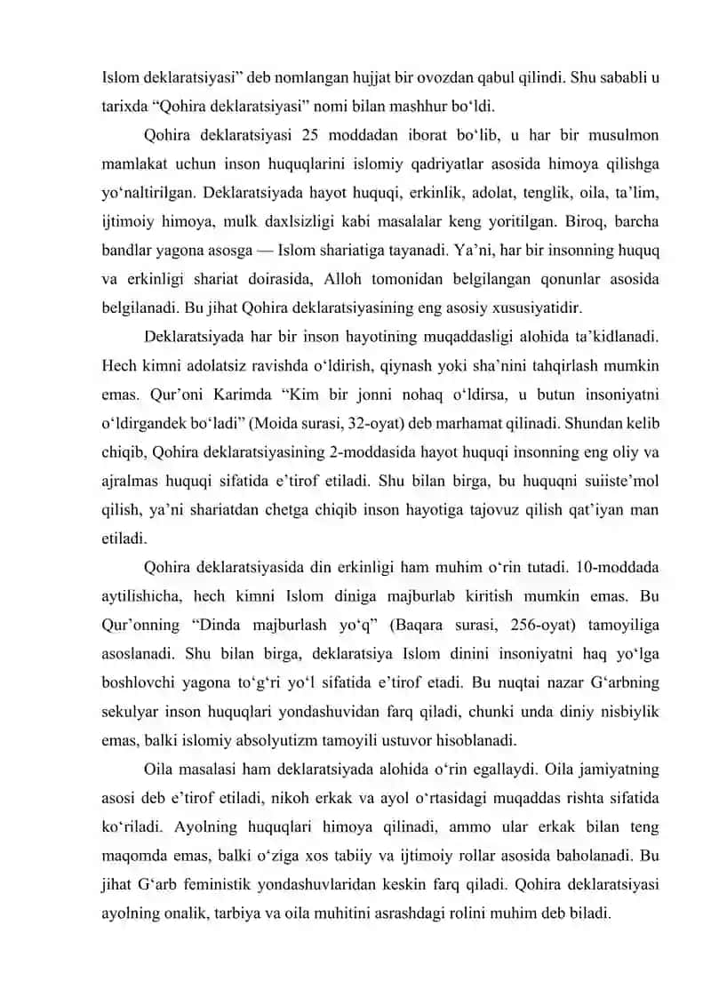 Qohira deklaratsiyasi tarixi va mazmuni 4