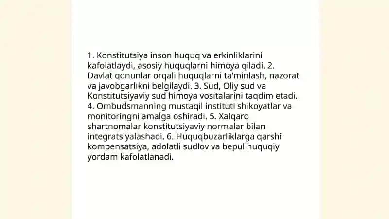 Inson haq huquqlarini ta'minlash va ximoya qilish 4