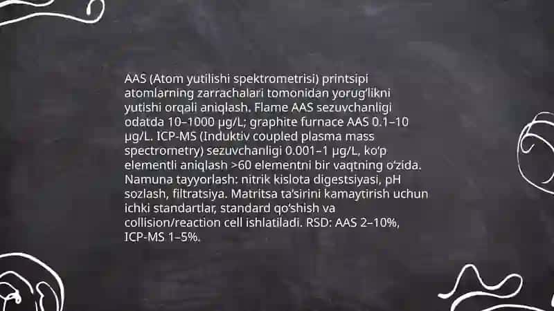 Tuproq va suvda ionli bog’lanishli ifloslanuvchi moddalsrni aniqlash ularni kimyoviy ekologik xavfsiz tozalash usullari 4