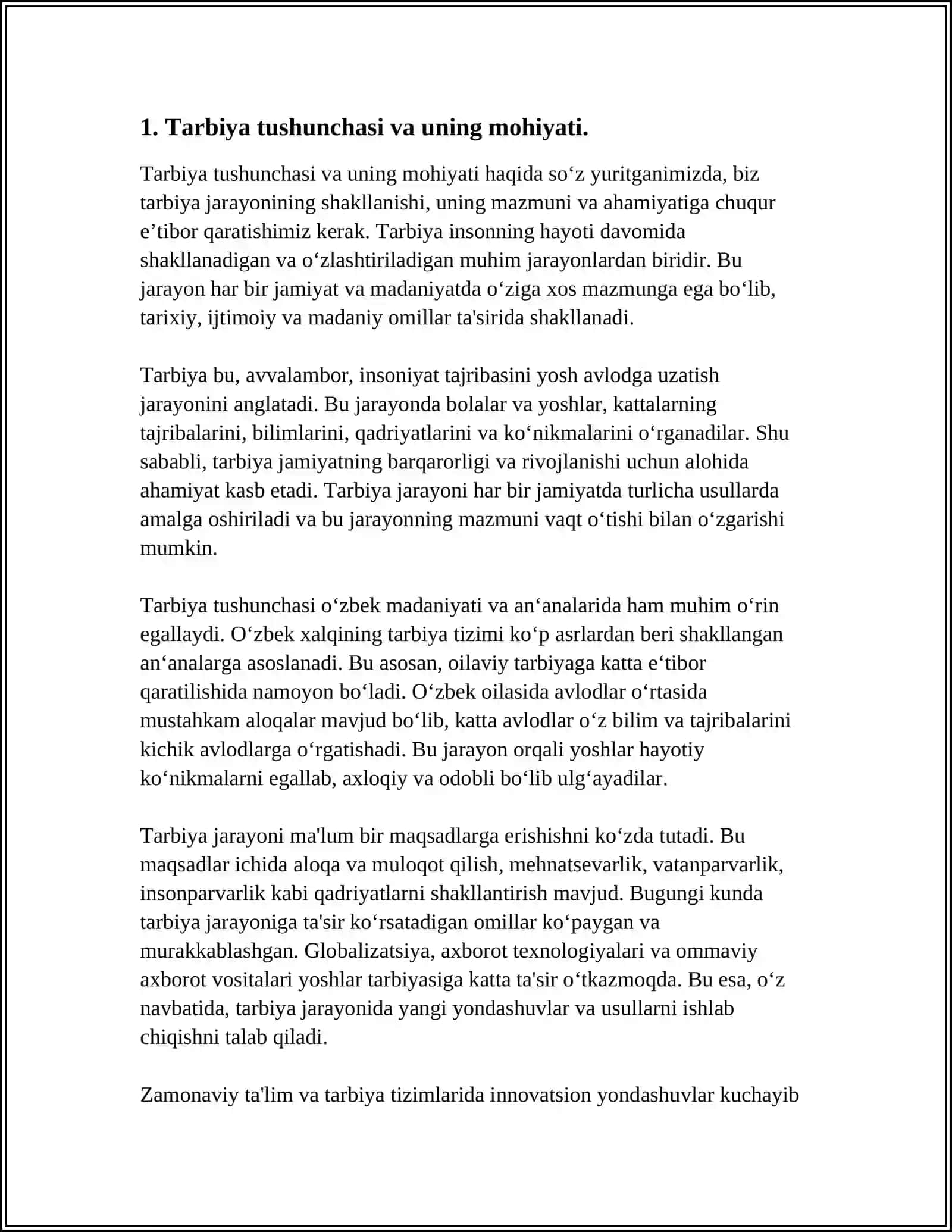 TARBIYA DIAGNOSTIKASI PEDAGOGIKANING ILMIY VA AMALIY SOHASI SIFATIDA 4