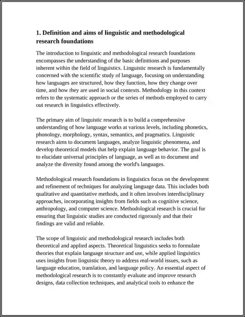INTRODUCTION TO LINGUISTIC AND METHODOLOGICAL RESEARCH FOUNDATIONS 4