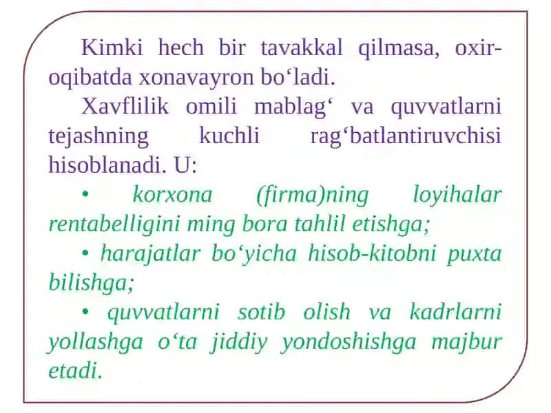 TAVAKKALCHILIKNI BOSHQARISH 4