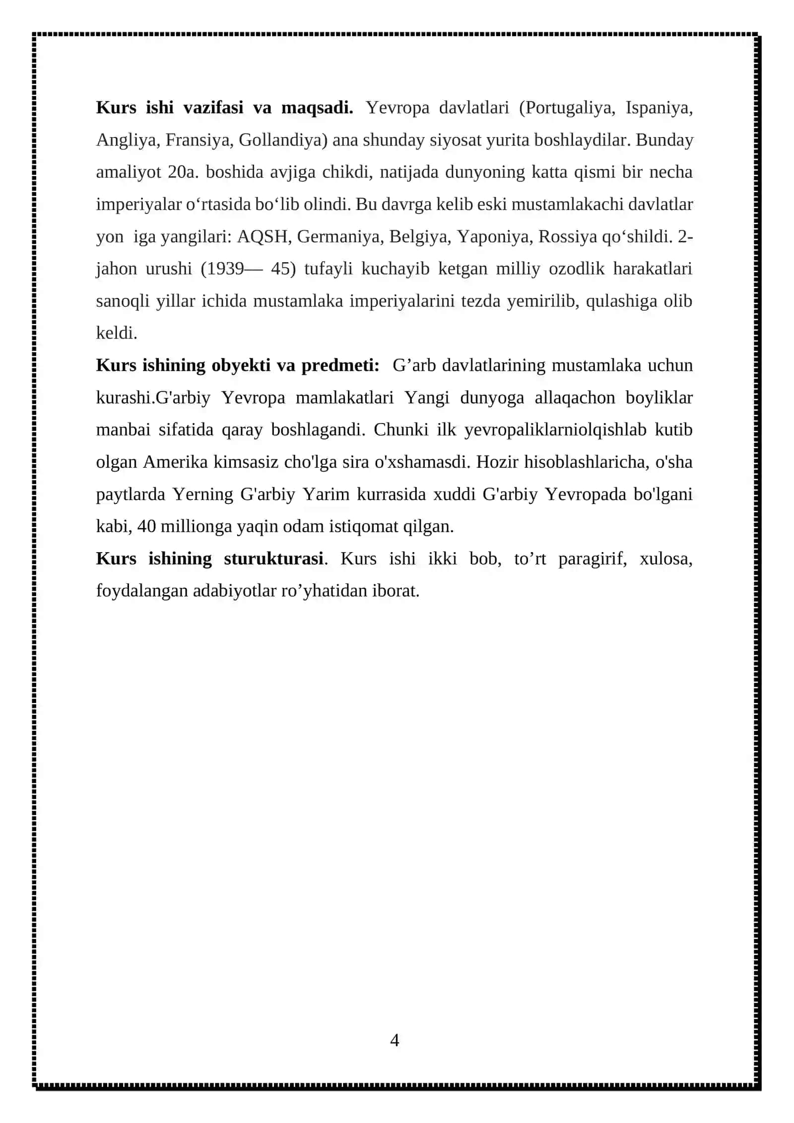 Yevropa davlatlarining mustamlakachilik uchun kurashi 4