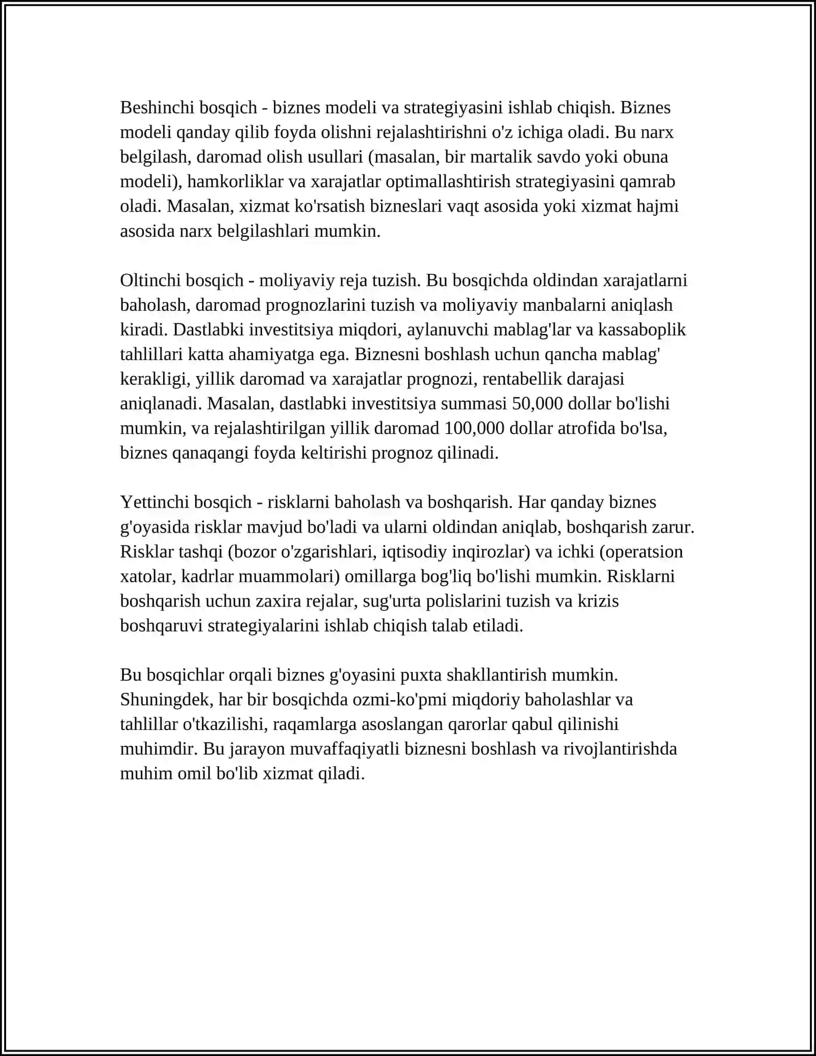 BIZNESDA FIKRLAW DIZAYNI MUSTAQIL ISH 4