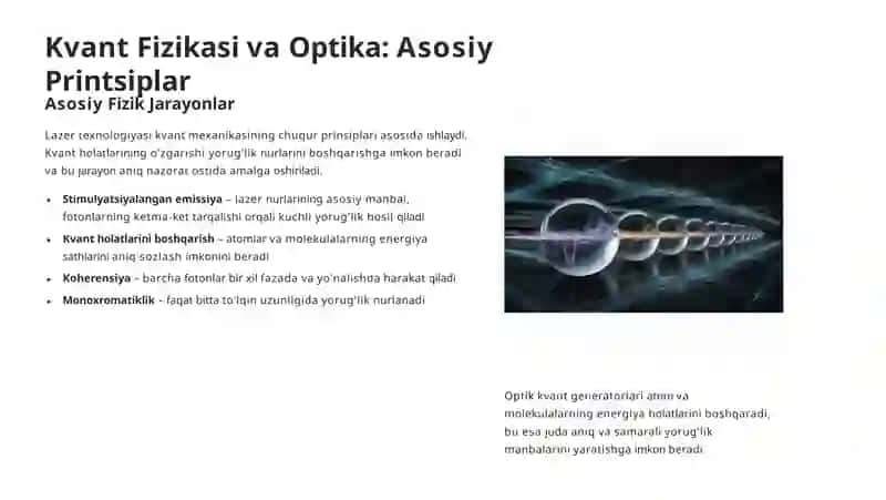 Optik Kvant Generatorlari va Lazerlar: Tibbiyotdagi Inqilob 4