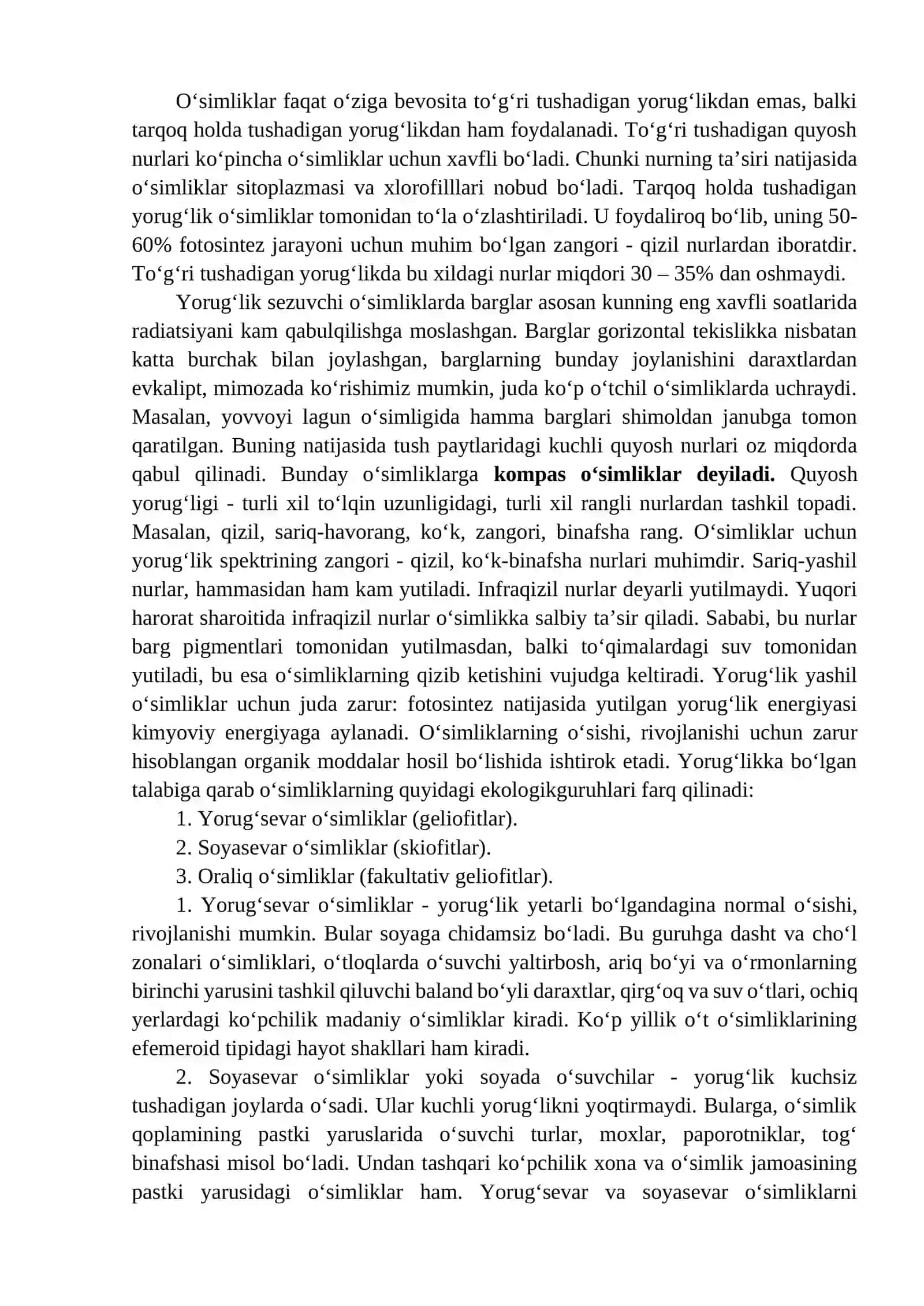DORIVOR O‘SIMLIKLARGA ANTROPOGEN VA AGROEKOLOGIK OMILLARNING TA’SIRI 4