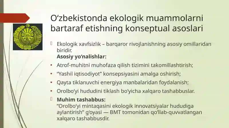 O‘zbekiston axborot siyosati, ekologiya, tibbiy turizm, xalq qabulxonalari, yoshlar siyosati va kadrlar siyosatining konseptual asoslari 4